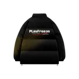 Черный, высококачественный, утолщенный хлопковый пуховик