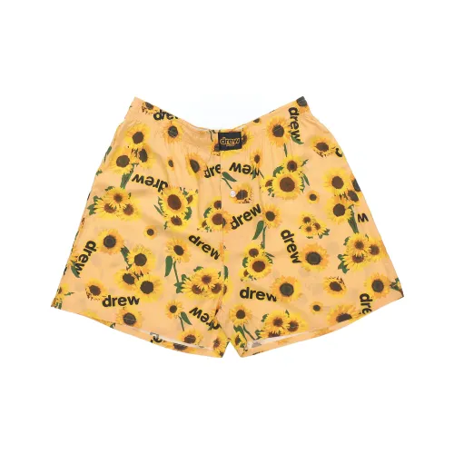 Drew House Letter Logo Series Желтые Унисекс Повседневные шорты