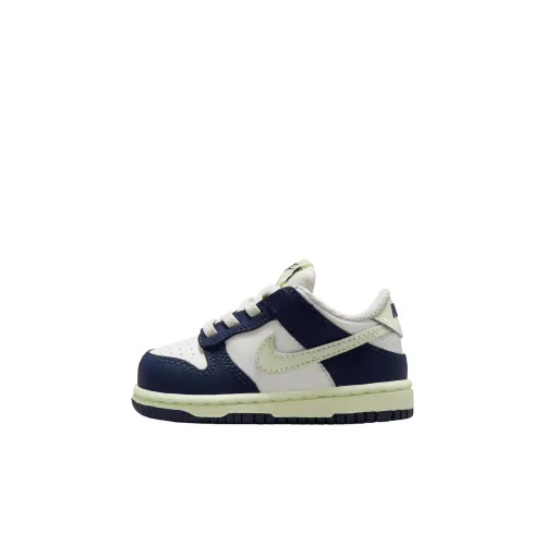 nike Dunk Slip-Resistant Abrasion-Resistant Низкий Топ Обувь для малышей Белый Синий Infant Wa Toddler