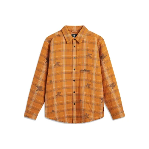 LINING Badfive Пуховая куртка Мужская Песочный Пыль Апельсин