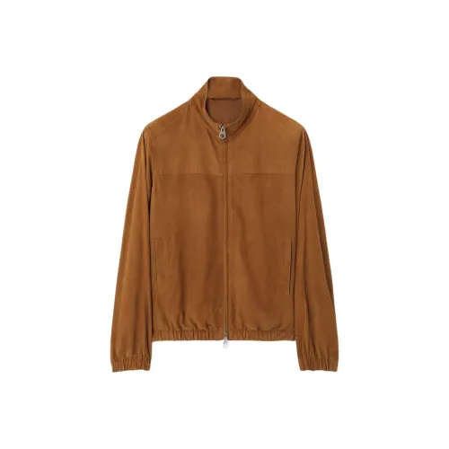 Loro Piana кожаная куртка мужская коричневая