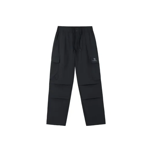 CAMEL Парашютные брюки Однотонный MID Шаговый шов Свободный крой Прямой крой Кружево Вверх Карго брюки Мужские