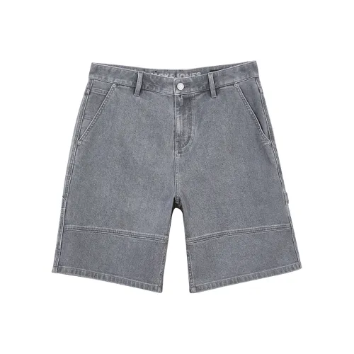 JACK JONES A17 Medium Gray Denim Men's Jeans Shorts JACK JONES A17 Средне-серый деним мужские джинсовые шорты
