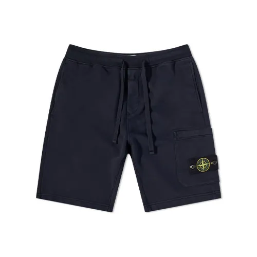 STONE ISLAND Темно-синие мужские повседневные шорты