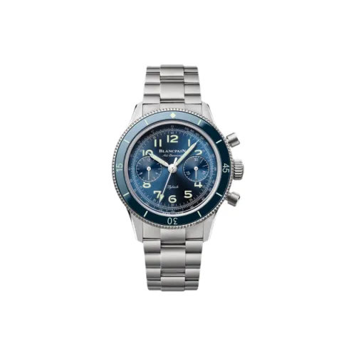 BLANCPAIN AIR COMMAND Автоматический Механический Механизм Унисекс Часы 36,2 мм Синий Циферблат Титан Корпус Часов Титан Ремешок