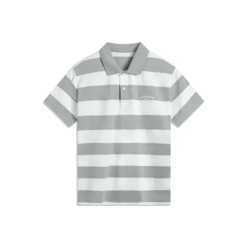 LINING Sports Lifestyle Collection Sports Trendy Collection Поло Мужское Айвори Ультраматовый Серый