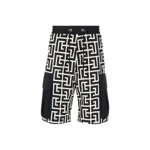 BALMAIN Мужские карго шорты черного цвета