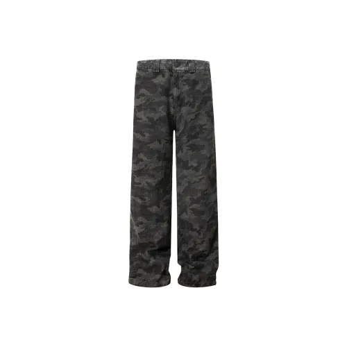 GBXM Зеленые Унисекс Повседневные Брюки