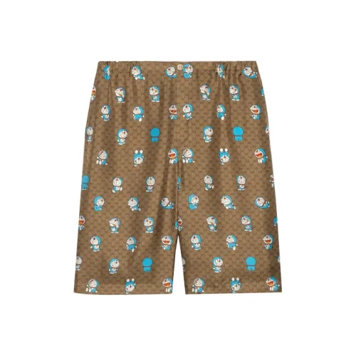 GUCCI x Дораэмон SS21 Повседневные шорты Мужские Коричневые