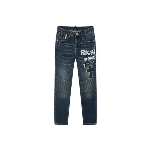 JOHN RICHMOND SS25 Джинсы Мужские Темно-Джинсовый Синий