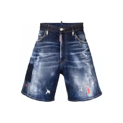 DSQUARED 2 Blue Men's Denim Shorts DSQUARED 2 Синий Мужские Джинсовые Шорты