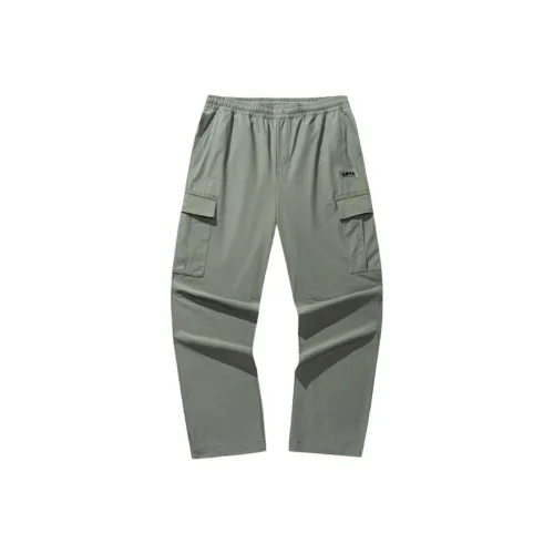 ANTA Life Collection Карго Брюки Унисекс Трава Серый Зеленый
