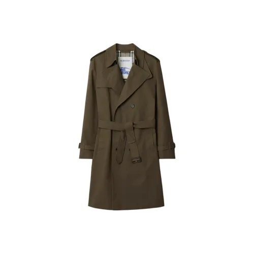 Burberry FW24 Тренчкот Мужской Зеленый