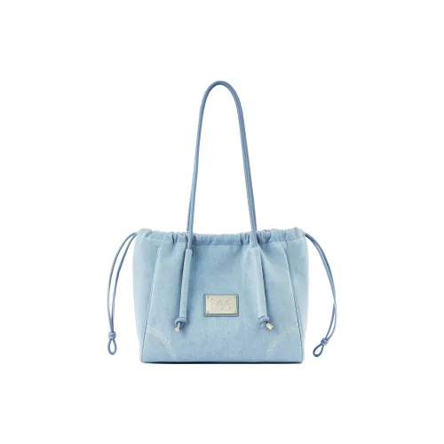 Lee Ткань ПУ (полиуретан) Сумка через плечо Сумка на плечо Сумка Большая Женская Светло-синяя