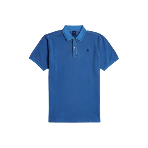 STAR RAW Medium Blue Men's Polo