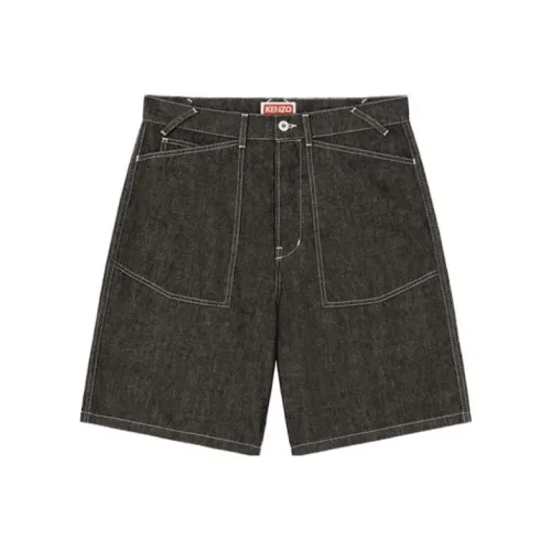 KENZO Черный Серый Цвет Мужские Джинсовые Шорты