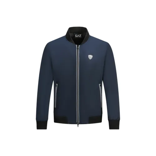 EMPORIO ARMANI EA7 FW24 Хлопковый пуховик Мужской Темно-синий