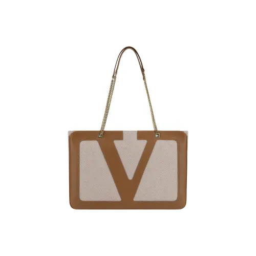 Valentino Garavani Хлопок Плечевая сумка Женская Коричневая