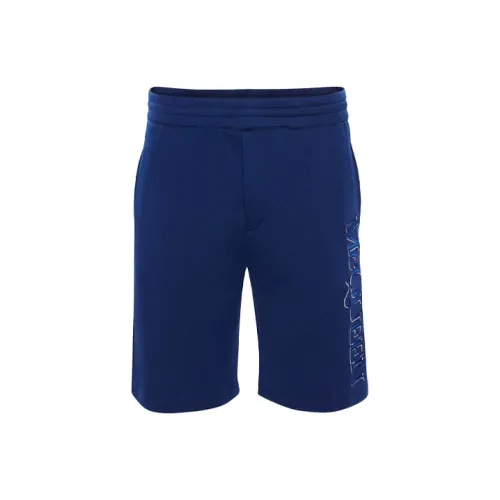 Alexander McQueen Blue Men's Casual Shorts Александр Маккуин Синий Мужской Повседневный Шорты