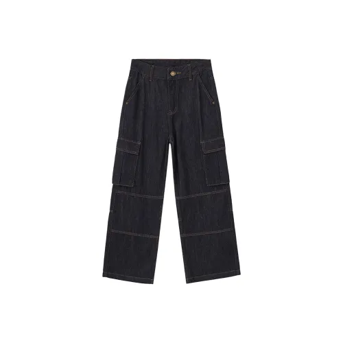 A3G4 Карго Брюки Унисекс Джинсовый Синий