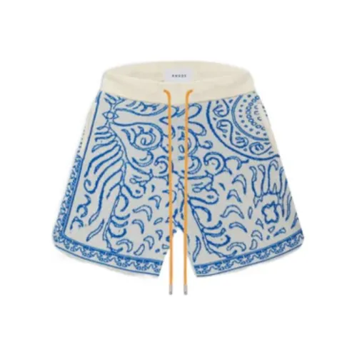 RHUDE Blue Men's Casual Shorts RHUDE Синий Мужские Повседневные Шорты