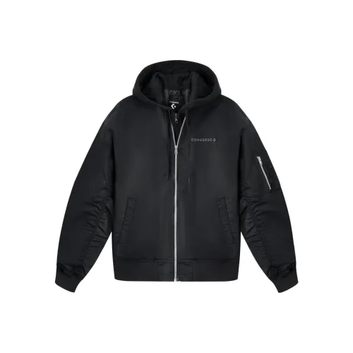 Конверс Хлопковый пуховик унисекс черного цвета