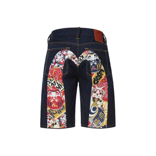 EVISU Джинсовые синие мужские джинсовые шорты