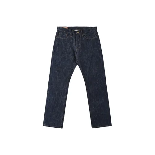 KORAKUBLUE Джинсы Унисекс Сырой Деним Синий