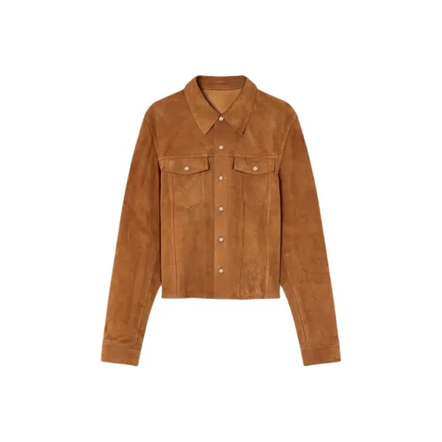 FANSIZHE Кожа Куртка Мужская Коричневая