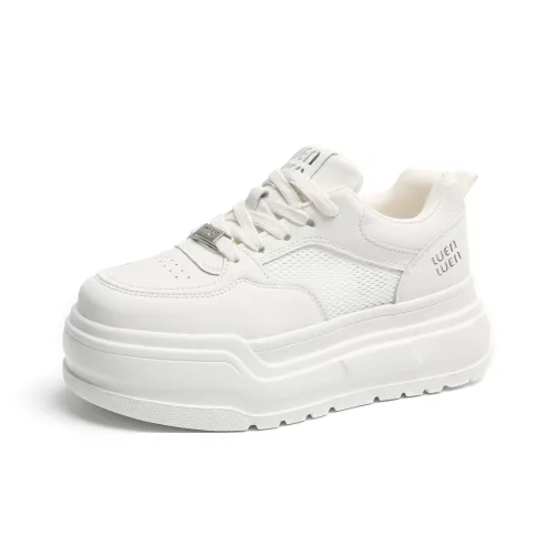 O.L Противоскользящий Устойчивый к истиранию Дышащий Увеличивающий высоту Низкий Топ Casual Женский Бежевый