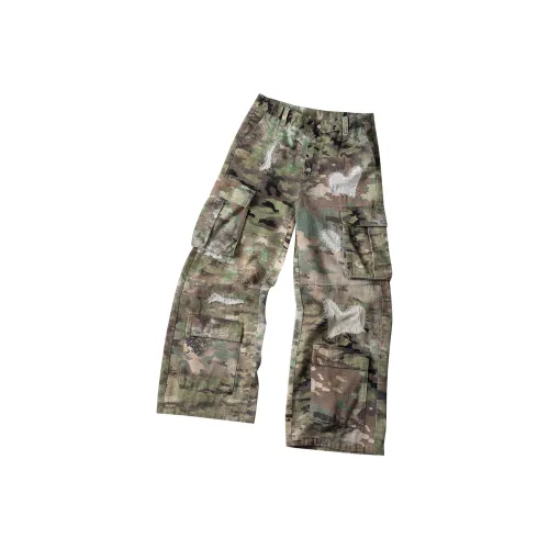 EeeeArtmonster Карго Брюки Унисекс Армейский Зеленый