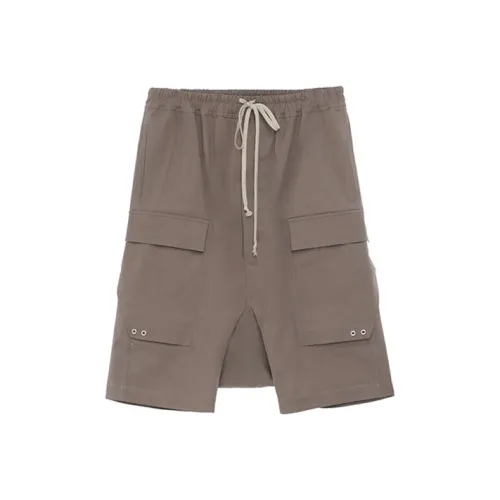 RICK OWENS Коричневые унисекс шорты карго