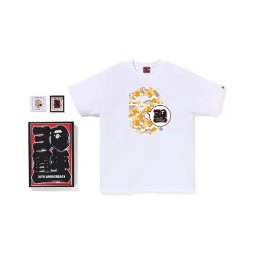 A BATHING APE Белый Оранжевый Мужская Повседневная Спортивная Одежда