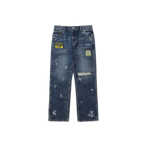 COVERNAT x Wrangler Коллаборация FW24 Джинсы Мужские Синие