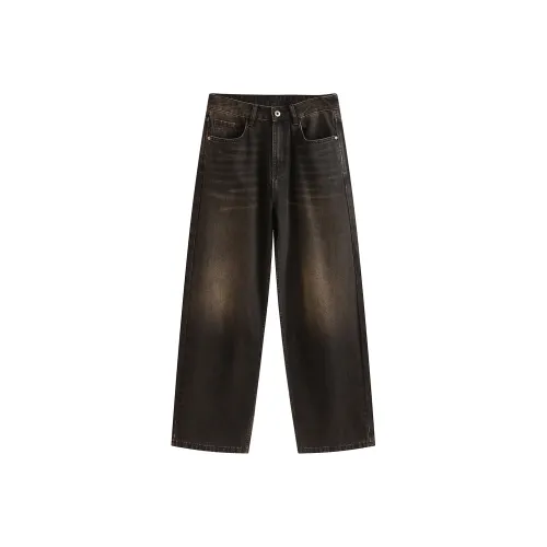 VALKOMM Чернильно-черные унисекс джинсы