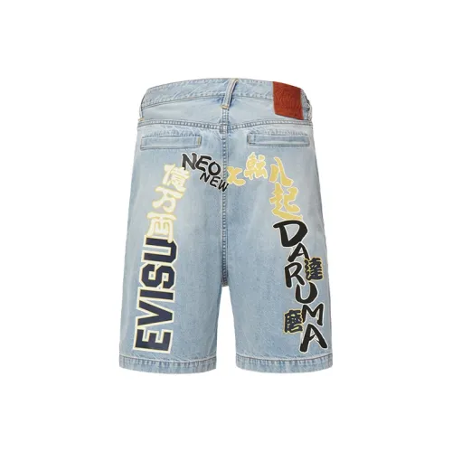 EVISU Джинсовые синие мужские джинсовые шорты