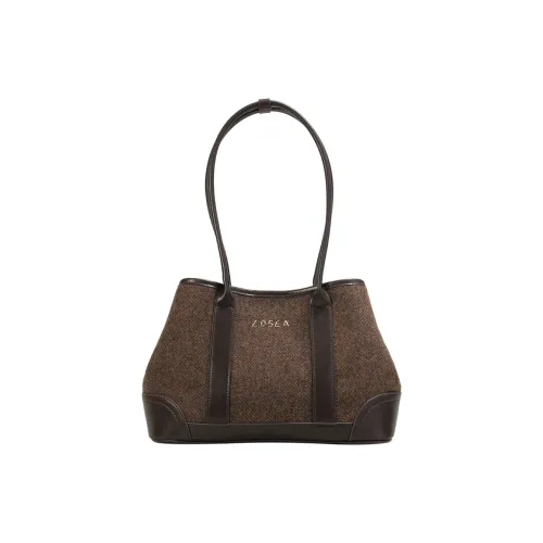 LOSEA Шерсть Сумка через плечо Стандартная Женская Кофейного цвета
