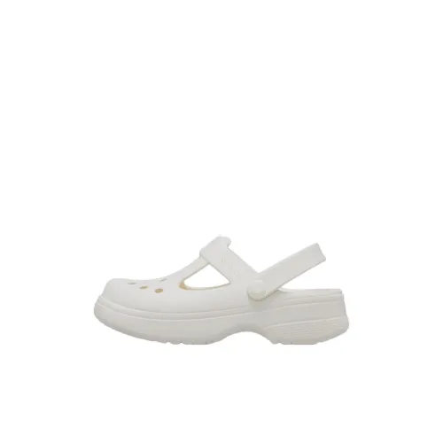 Crocs Classic Clog Устойчивый к истиранию Низкий Топ Детские Сандалии Белый Детский