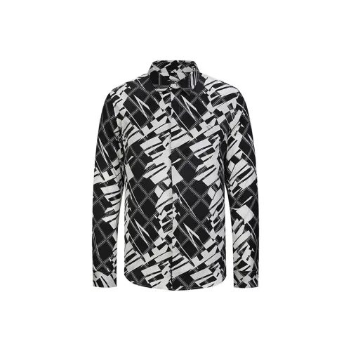 DAVID NAMAN Рубашка Мужская Черно-Белая