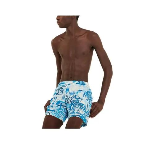 HERMES SS21 Повседневные шорты Мужские Средиземноморский Синий