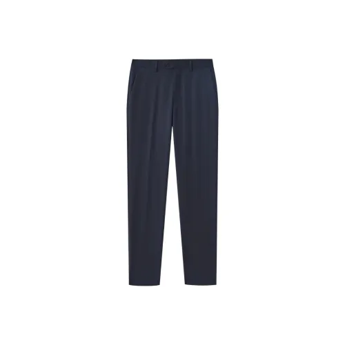 GOLDLION Весенний Летний Костюм Брюки Облегающий крой Мужской Черный Темно-синий Синий