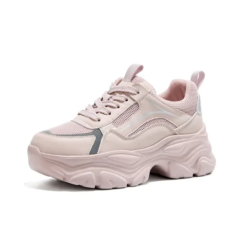 SENJIALUO Покрытие Поддержка Устойчивость к истиранию Низ Резистентный Низ Низкий Топ Толстоподошвенные кроссовки Женские