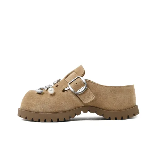 CAMEIDO Череп Слип-резистентные домашние тапочки женские земляной желтый