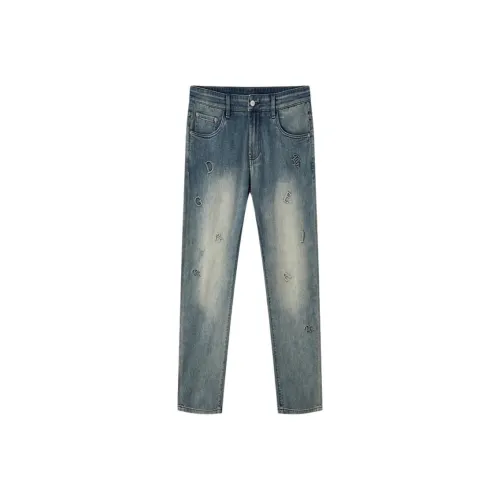 DEGAIA SS24 Джинсы Мужские Светлый Деним