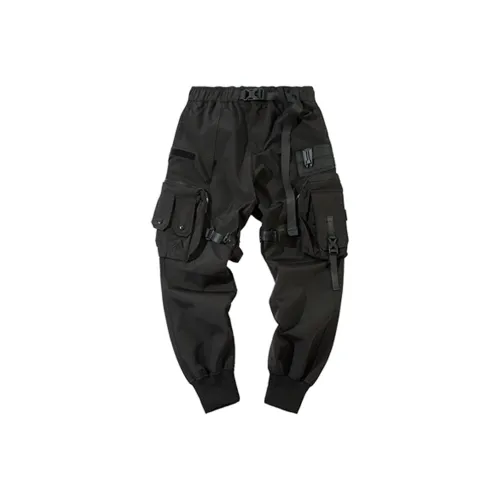 HKRXEC Карго Брюки Унисекс Черный