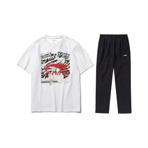 Лайнер Повседневная Спортивная Одежда Мужская Белый Черный