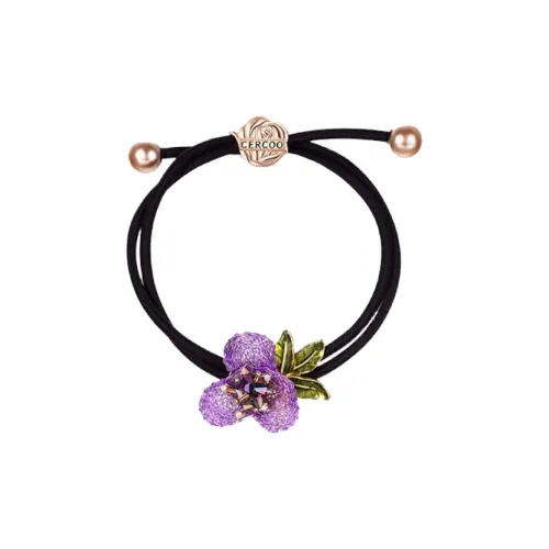 Cercoo Сплав, Марля Резинки-спирали для волос FqB543+Таро фиолетовый Женские