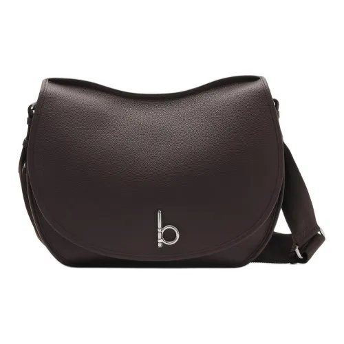 Burberry Rocking Horse Коровья кожа Седло Сумка Сумка через плечо Большая Мужская Торф