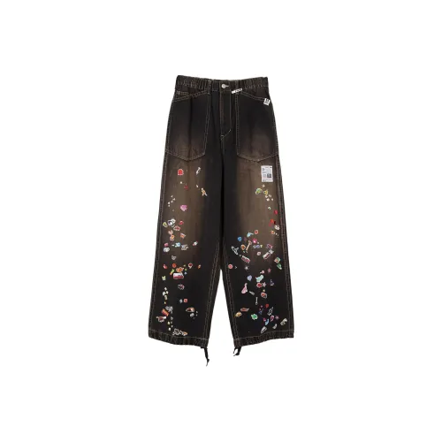 Maison Mihara Yasuhiro SS25 Джинсы Мужские Черные