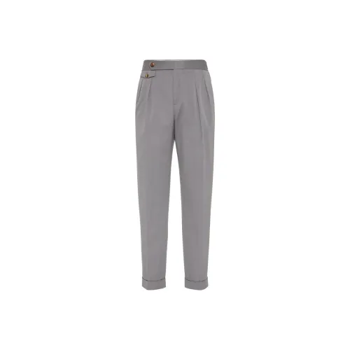 BRUNELLO CUCINELLI Серый Мужской Костюмные Штаны